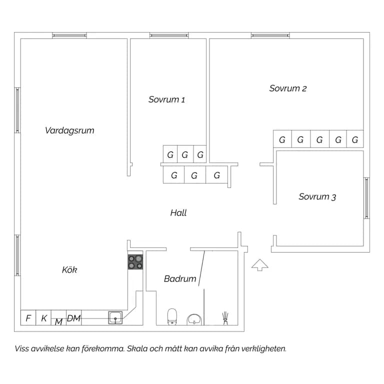 Floor plan for Dopparestigen 4