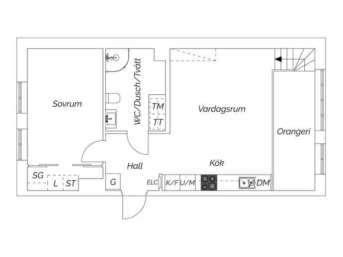 Floor plan for Brottkärrsvägen 7
