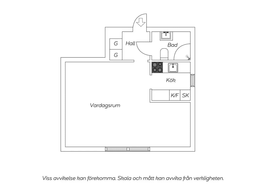 Planritning för Erikshällsgatan 8