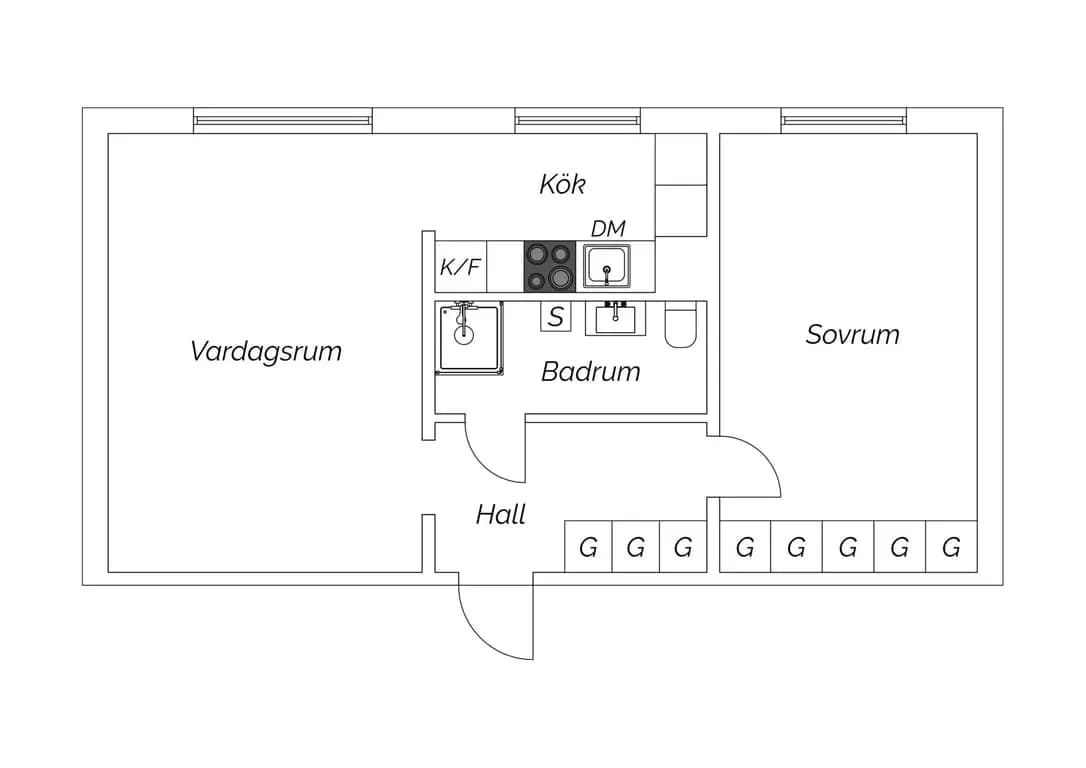 Planritning för Stenbockens gata 118