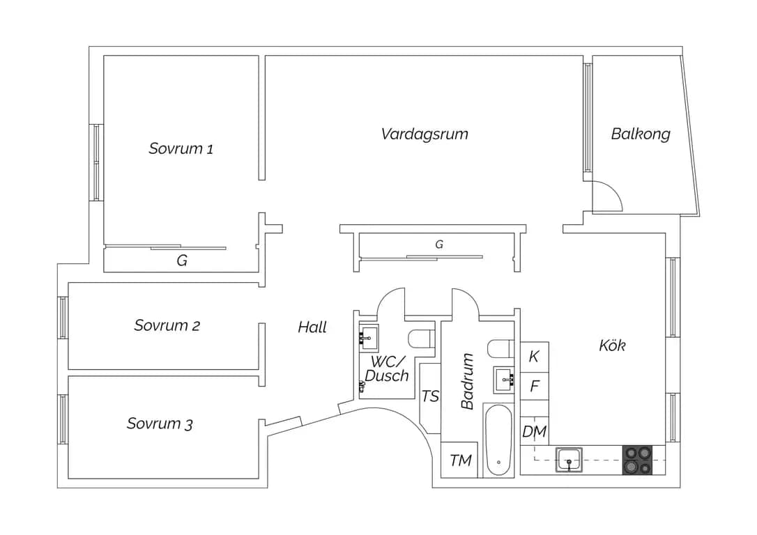 Floor plan for Sleipnervägen 35