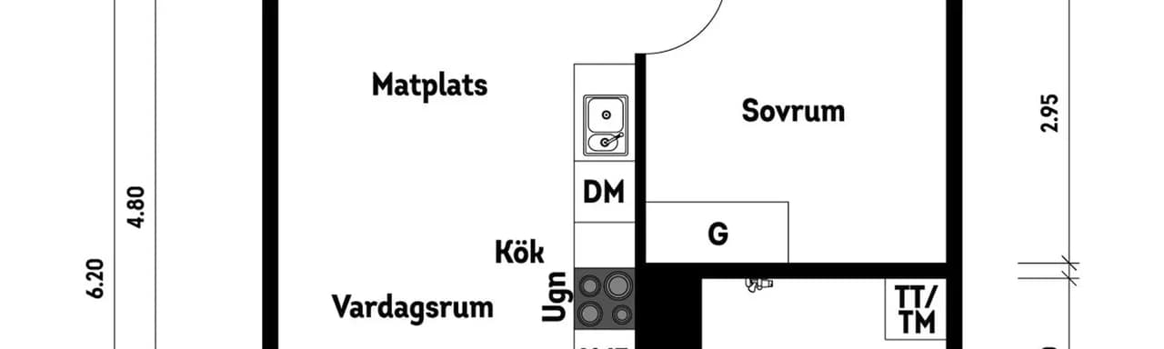 Floor plan for Onyxgatan 4