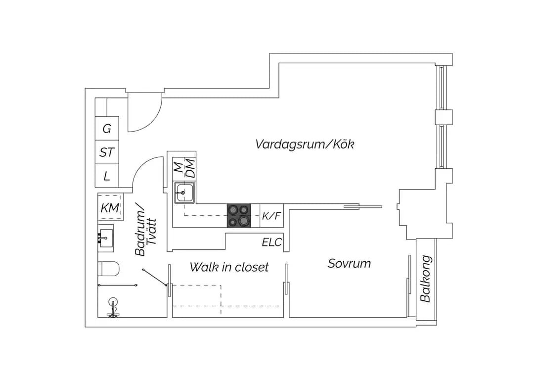 Floor plan for Lodjursstråket 1