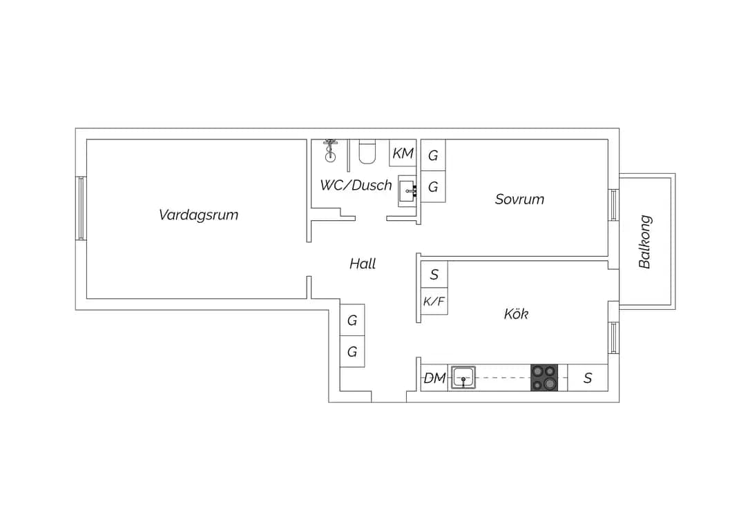 Planritning för Sjukhusgatan 2A