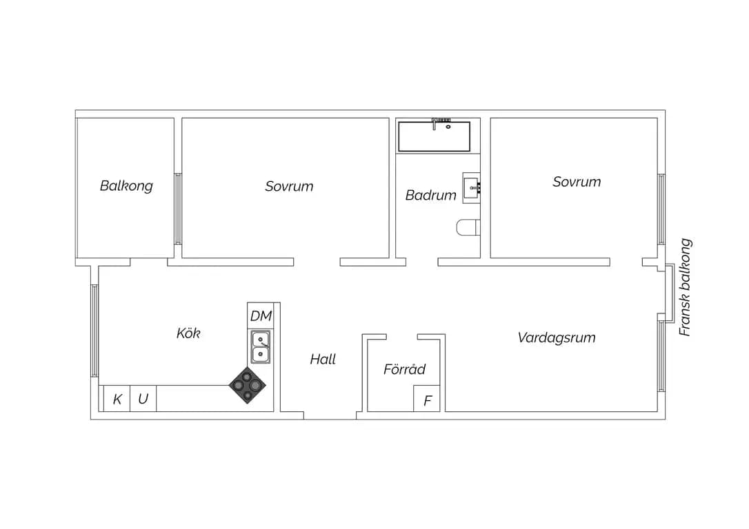 Planritning för Fågelhundsvägen 25