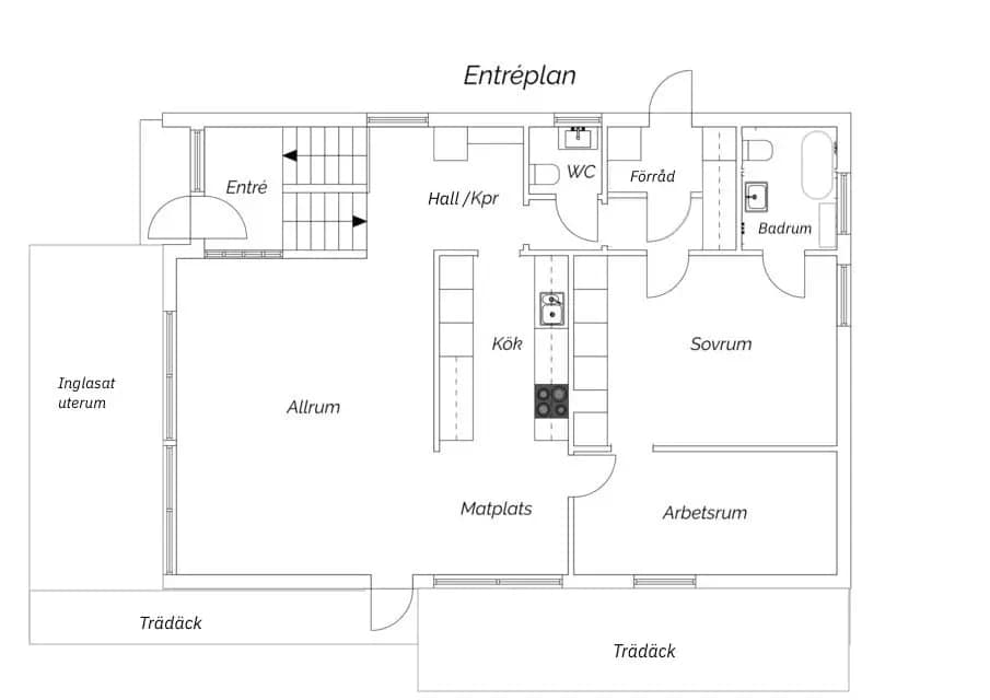Floor plan for Alnövägen 24