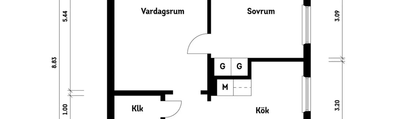Planritning för Bildradiogatan 6