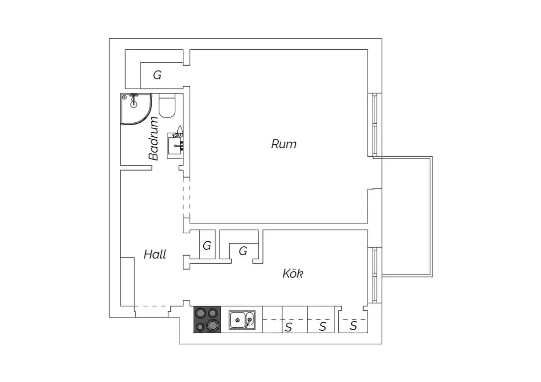 Planritning för Fogdegatan 5