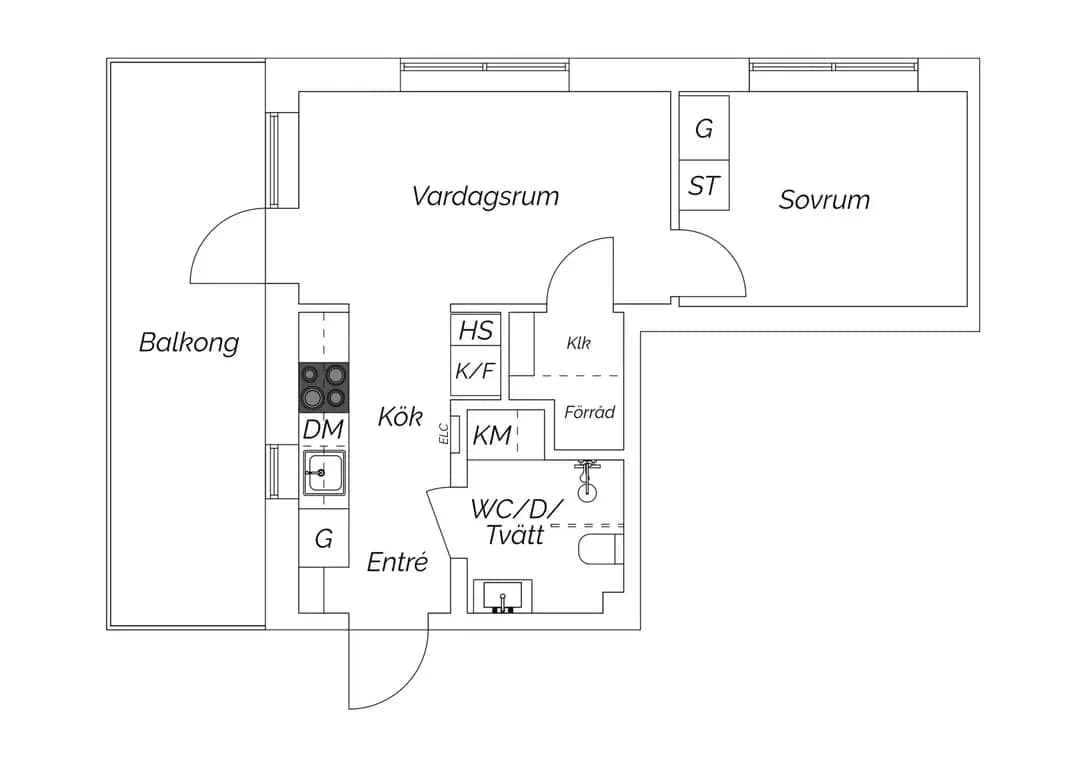 Planritning för Klockelundsvägen 18
