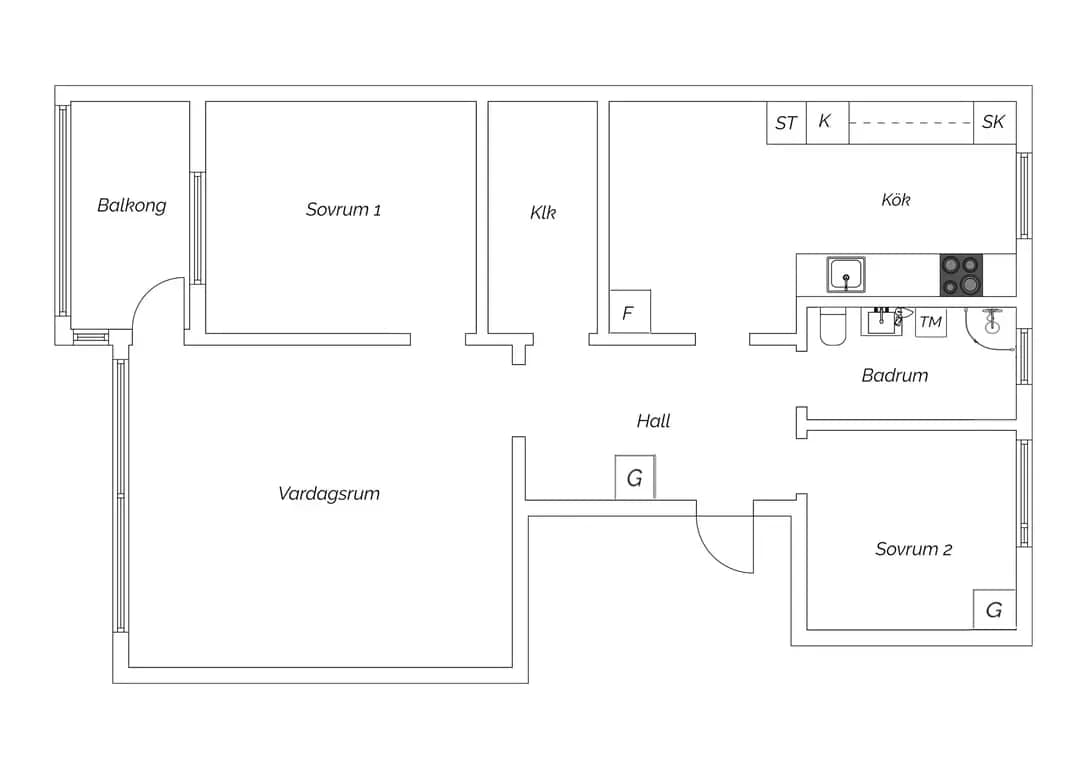Floor plan for Musikvägen 22