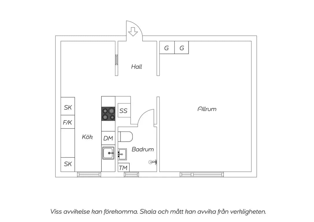 Planritning för Erikshällsgatan 15