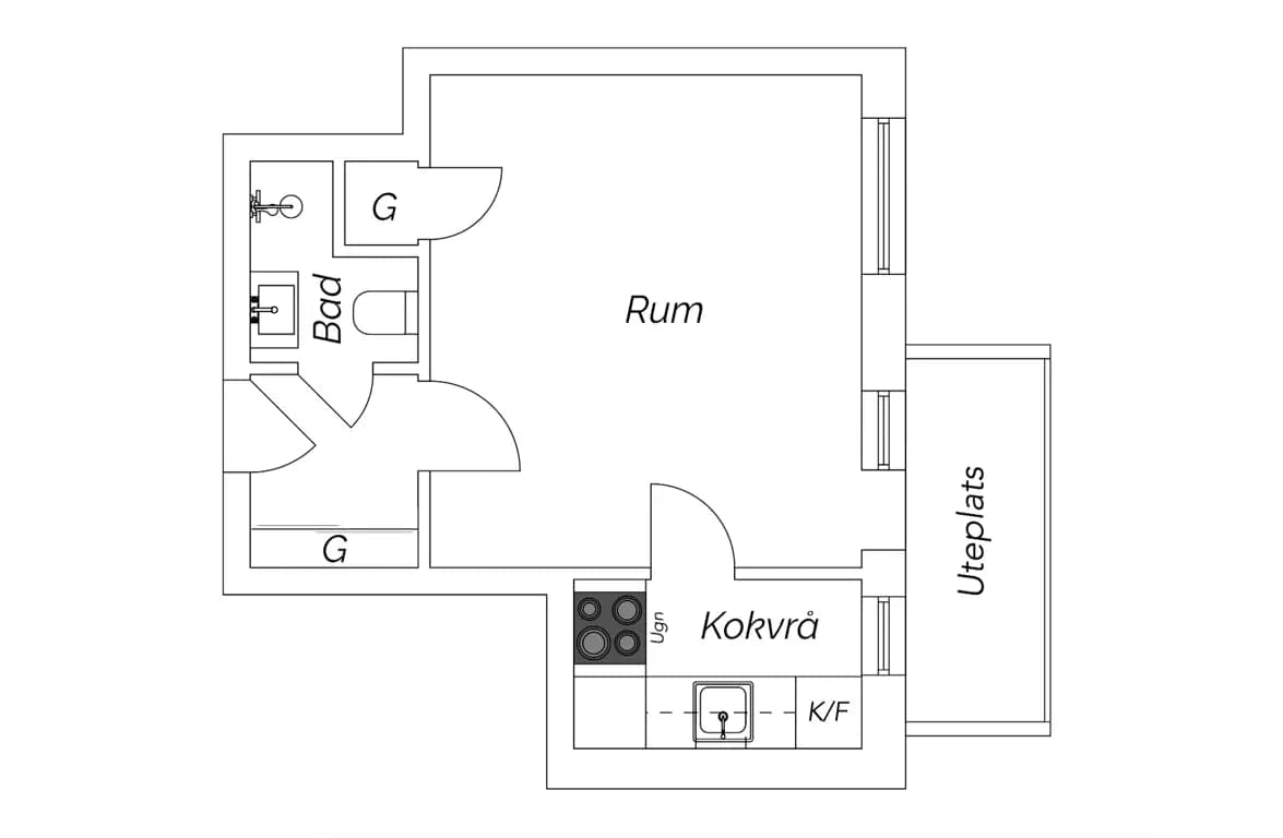 Planritning för Tessins väg 12