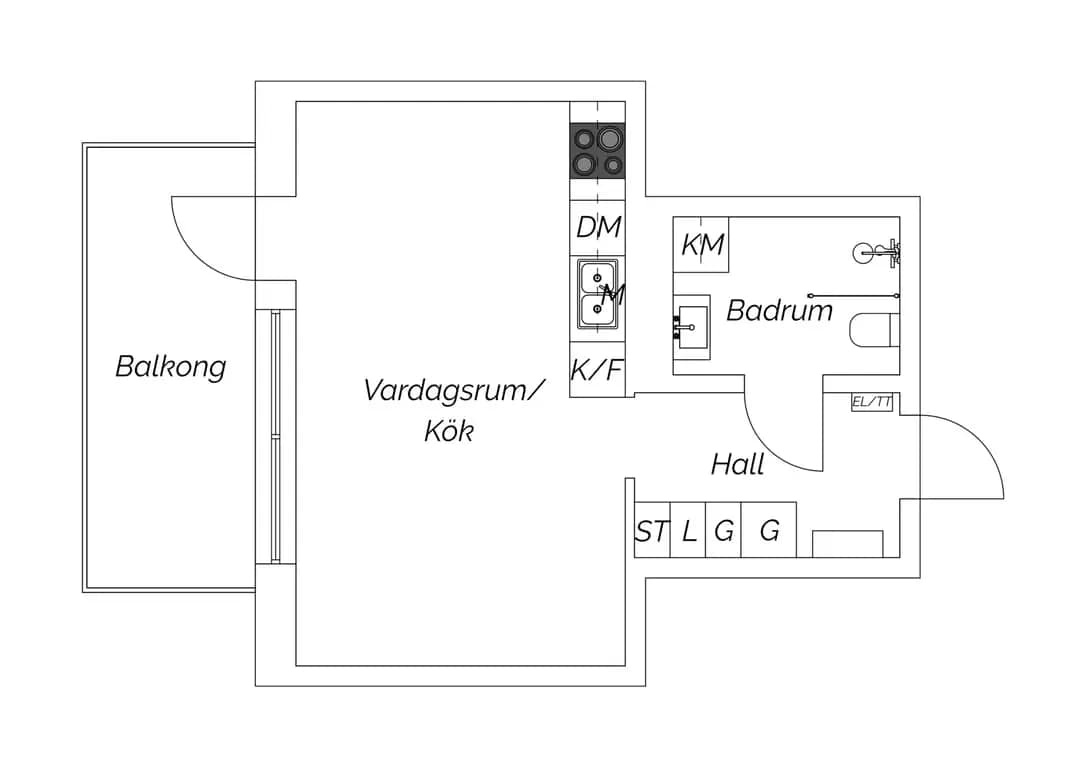 Floor plan for Kärrtorpsvägen 24A