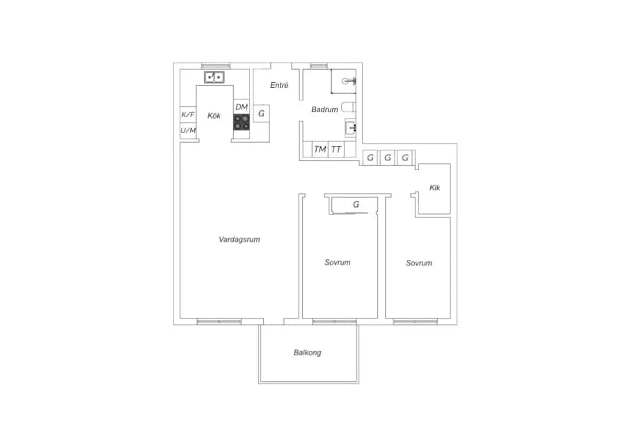 Floor plan for Badvägen 20