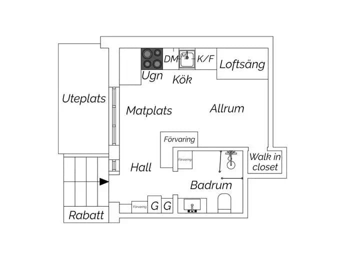 Floor plan for Essingetorget 44