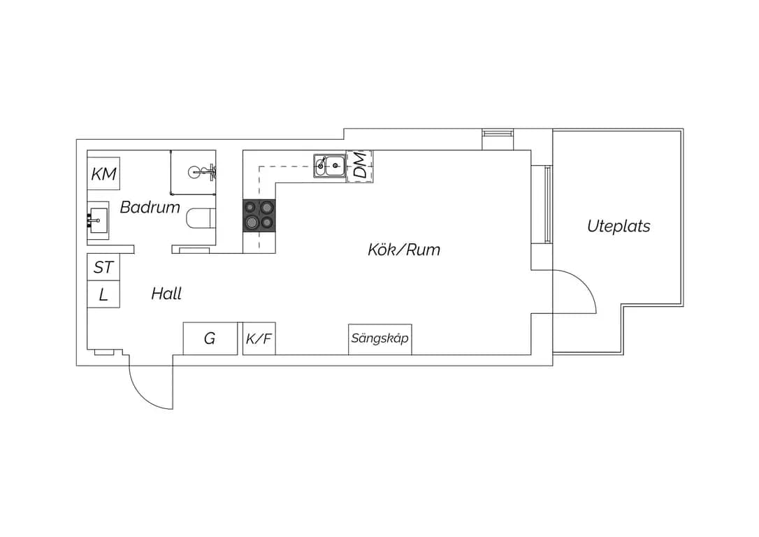 Floor plan for Fernissagatan 10