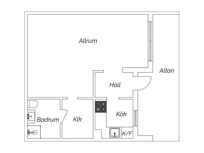 Planritning för Loftvägen 11