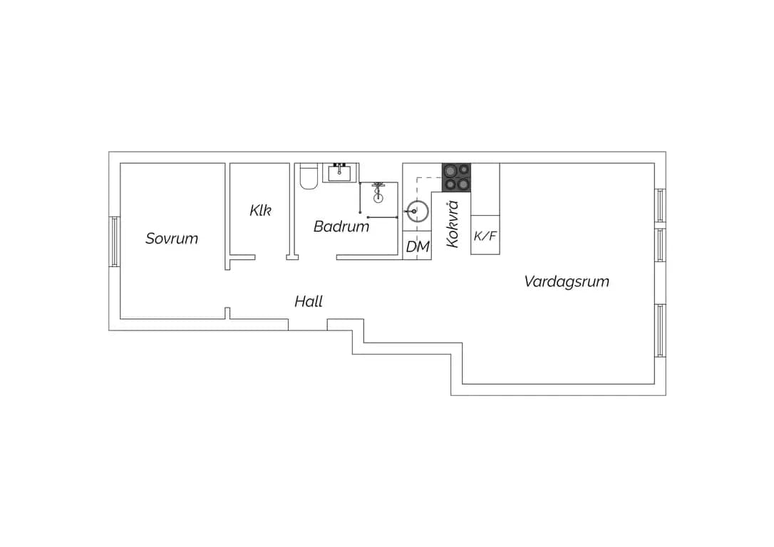 Planritning för Sankt Månsgatan 7D