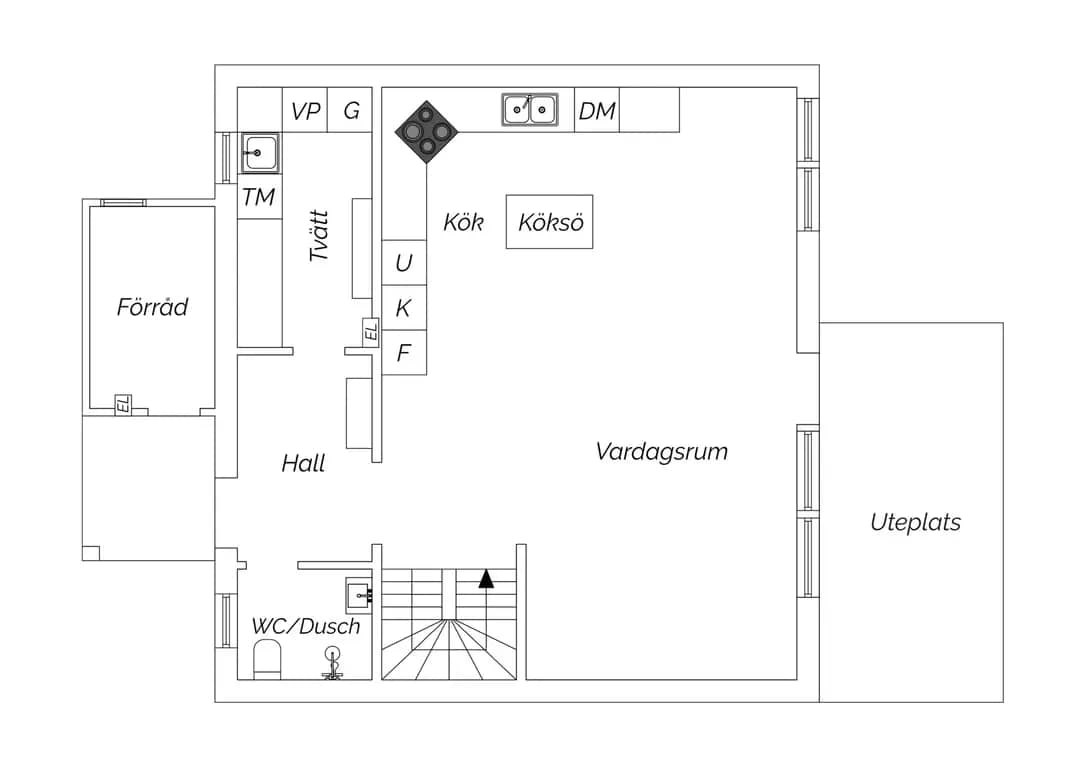 Planritning för Storskiftegatan 31