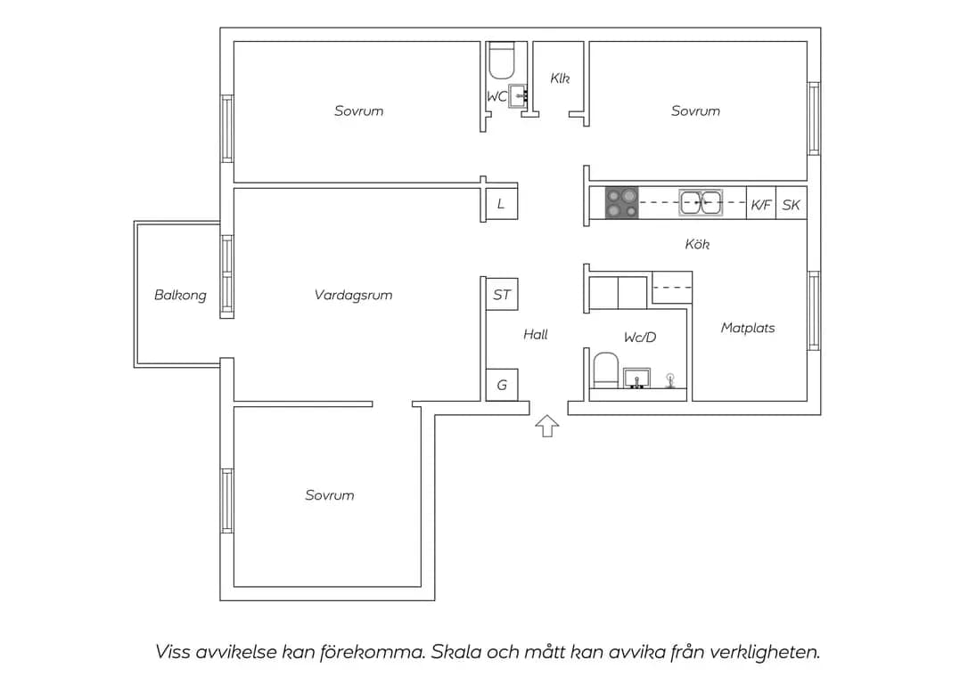 Planritning för Granövägen 37