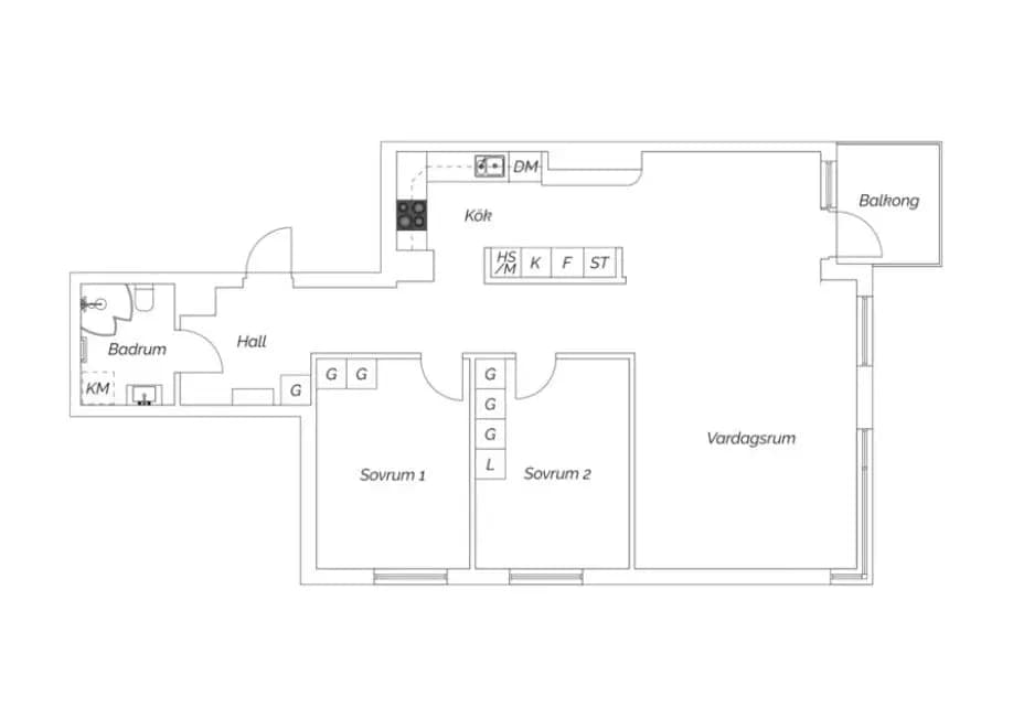 Floor plan for Bangatan 32