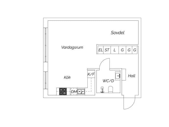 Floor plan for Medevigatan 14