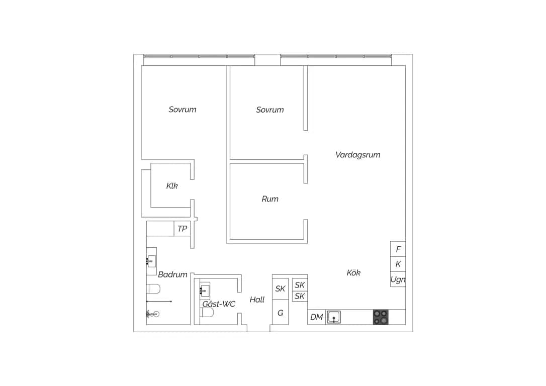Floor plan for Svarvargatan 11