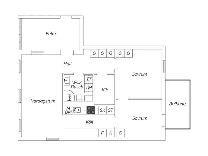 Floor plan for Kornellvägen 18