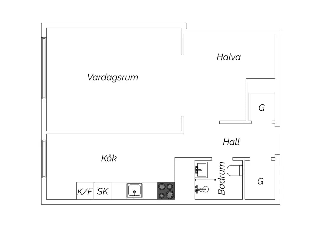 Planritning för Trelleborgsgatan 12