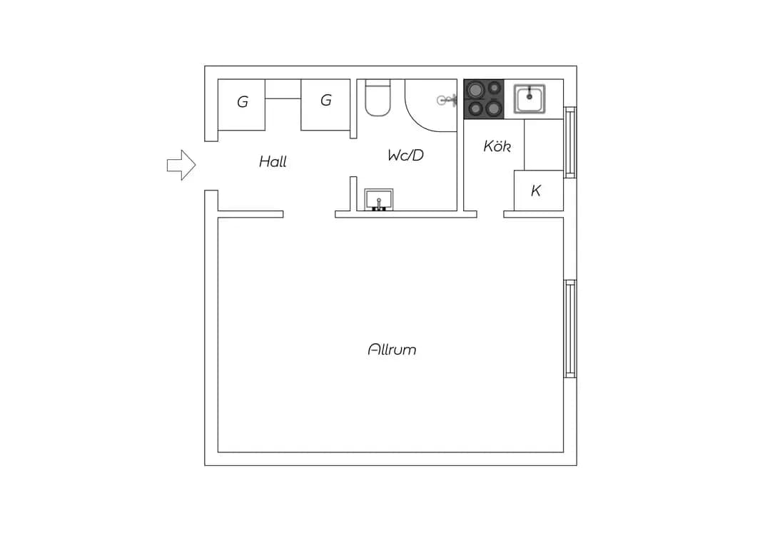 Floor plan for Kristallvägen 9