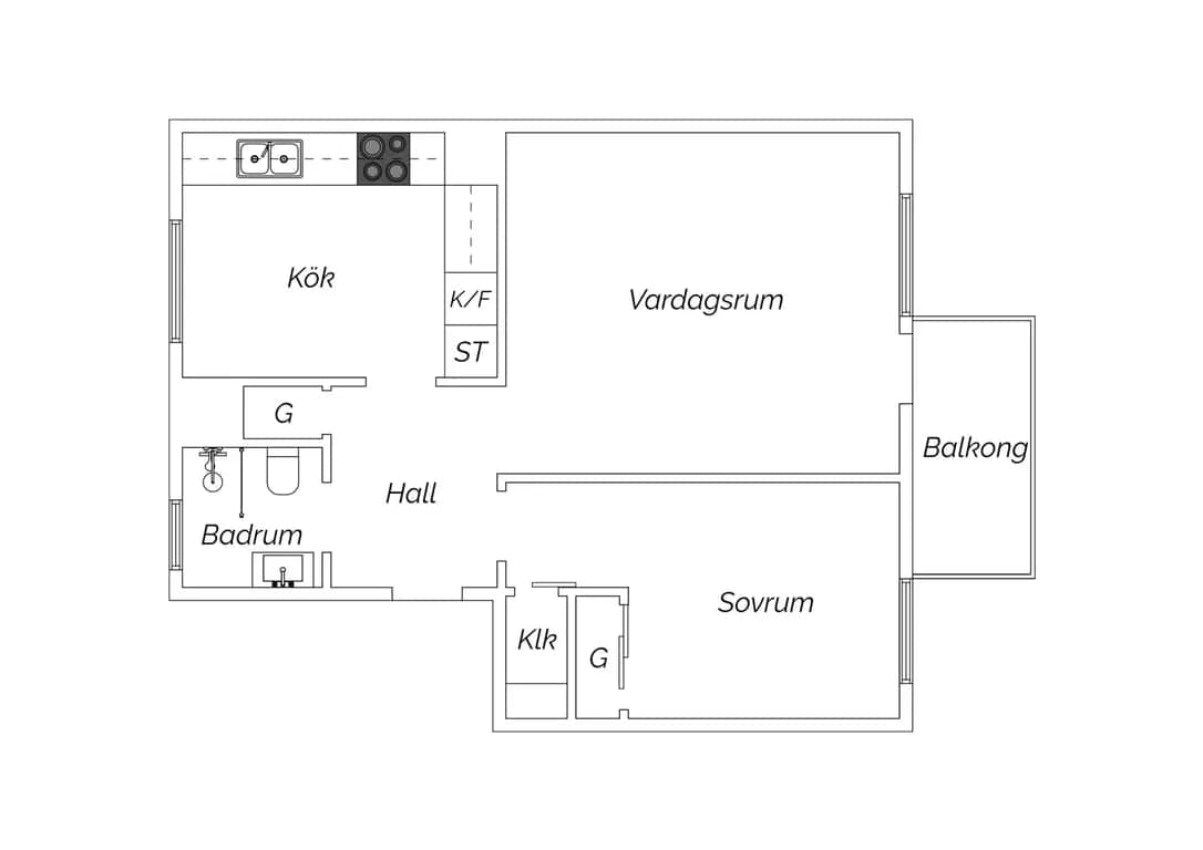 Planritning för Ernst Torulfsgatan 21A