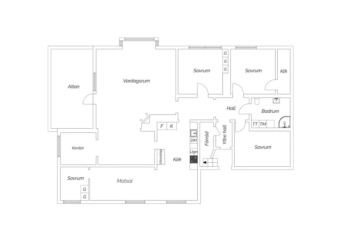 Floor plan for Göta älvsgatan 9