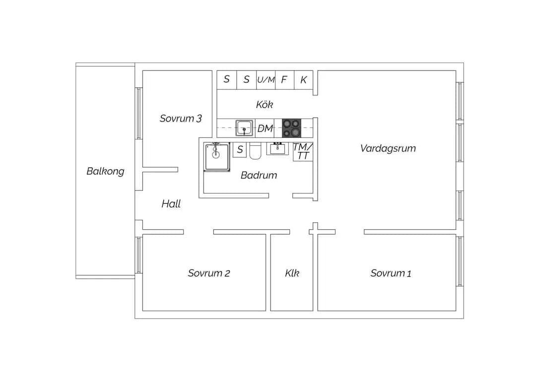 Floor plan for Prilyckegatan 71