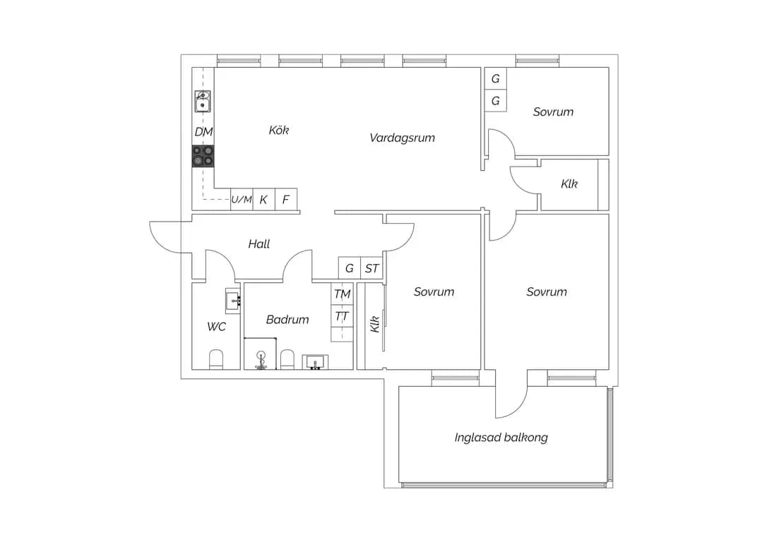Floor plan for Karlsdalsallén 47A