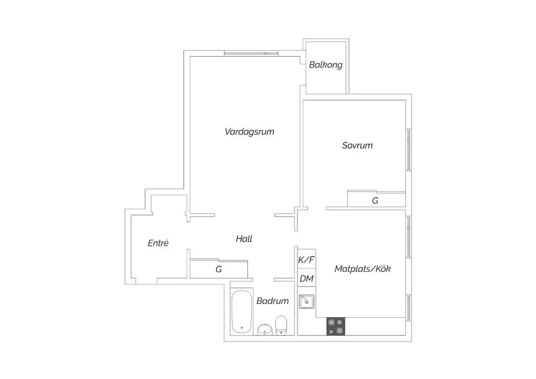 Floor plan for Åkergatan 13
