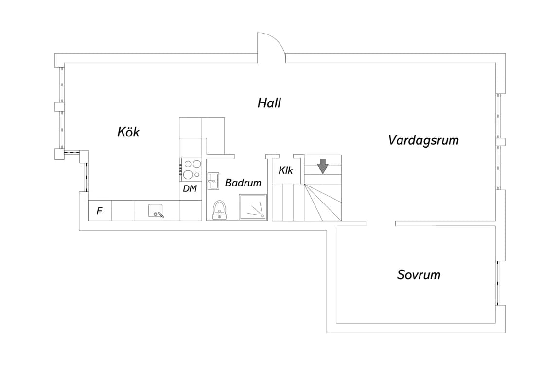 Planritning för Granövägen 52