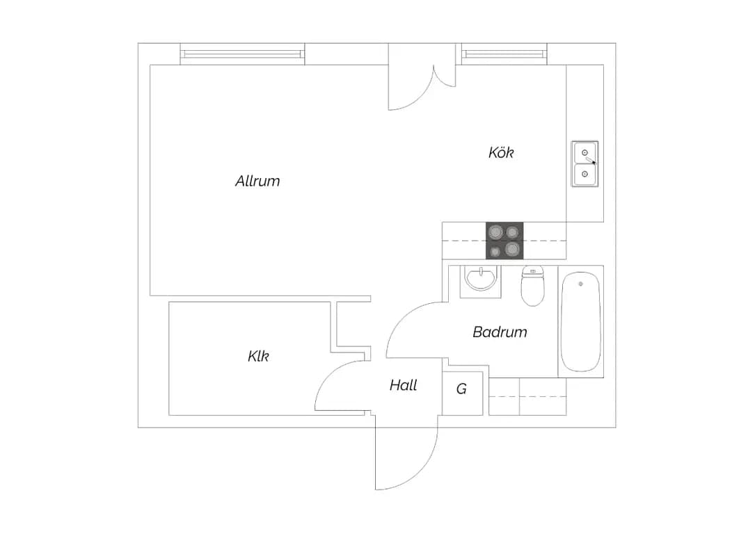 Floor plan for Trollhättevägen 12
