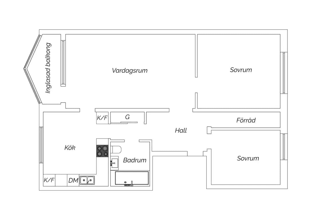 Planritning för Tvillingarnas gata 302