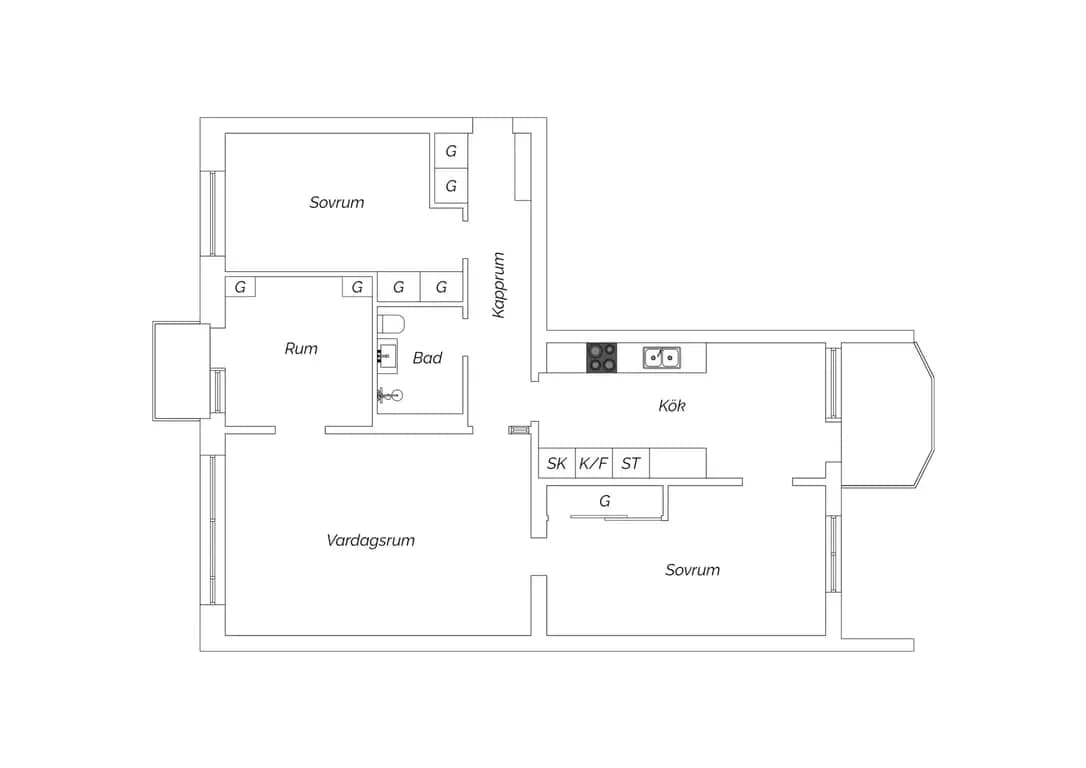 Floor plan for Segevångsgatan 17A