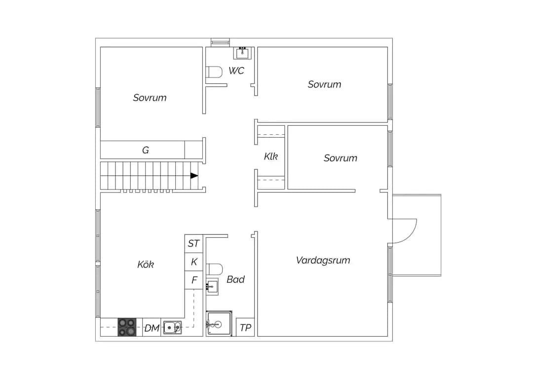 Floor plan for Vetevägen 53