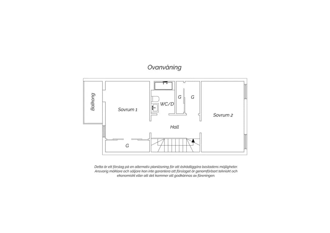 Floor plan for Kometgatan 23