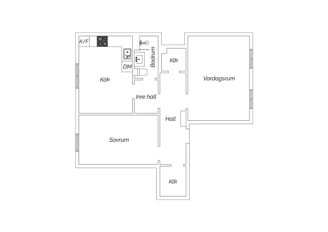 Floor plan for Lantmätaregatan 11B