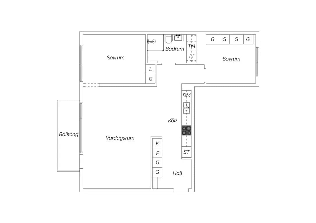 Planritning för Redaregatan 34