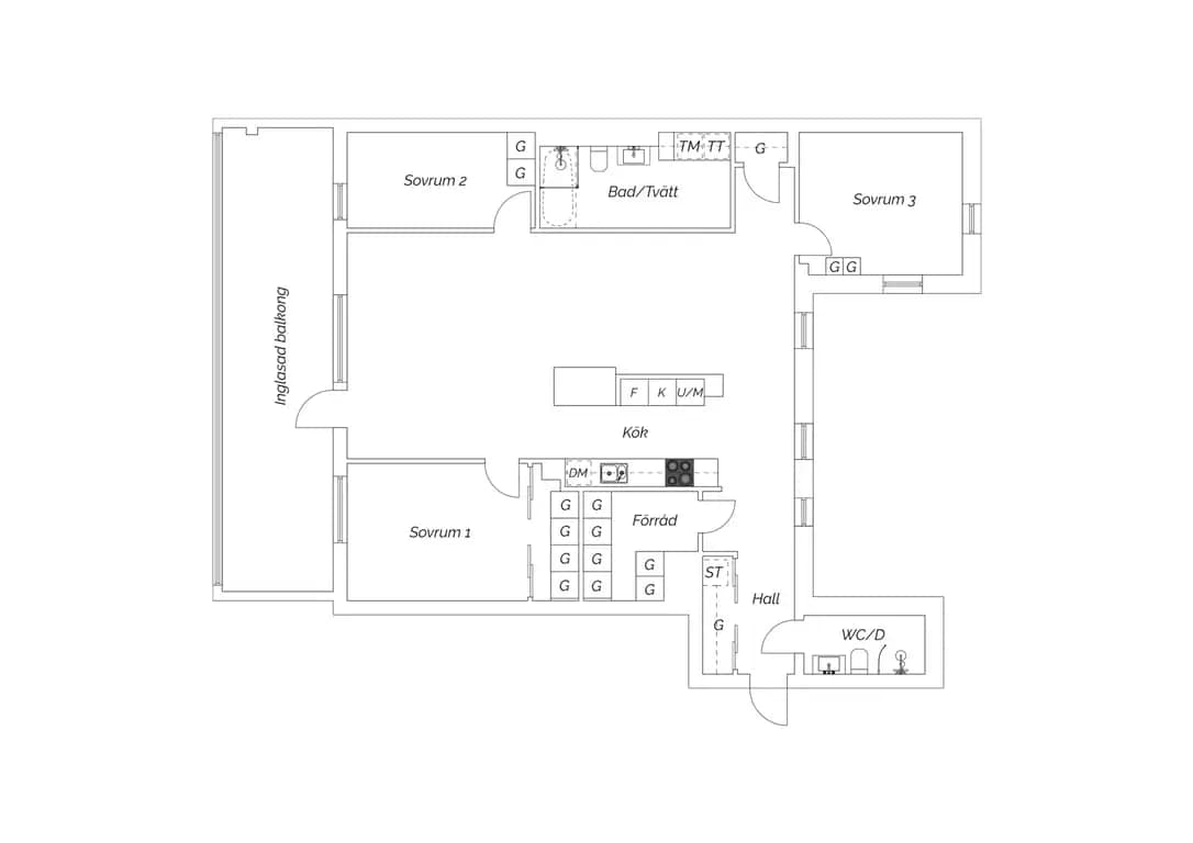 Floor plan for Sjöviksvägen 140
