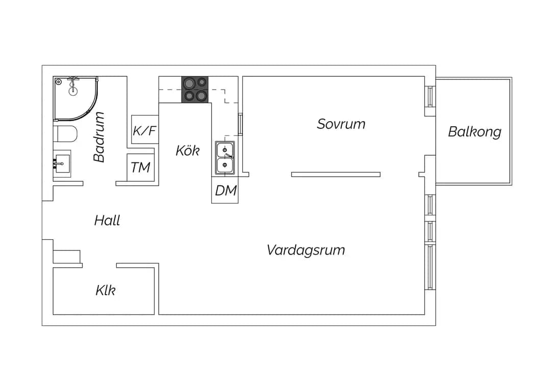 Floor plan for Vallagränd 16