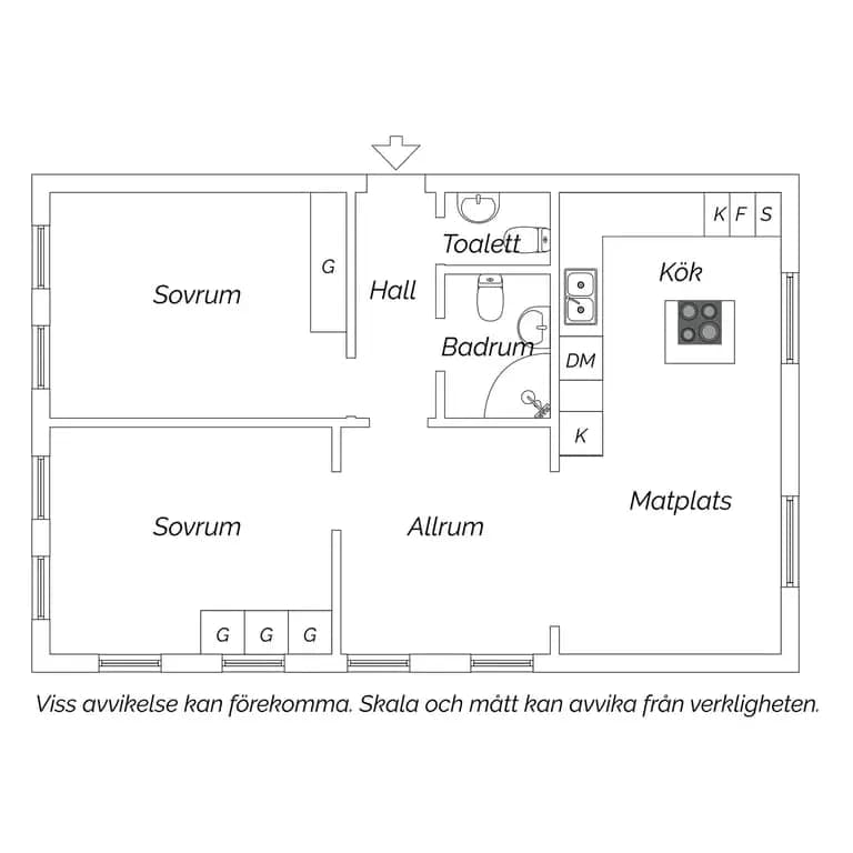 Floor plan for Täppgatan 11B