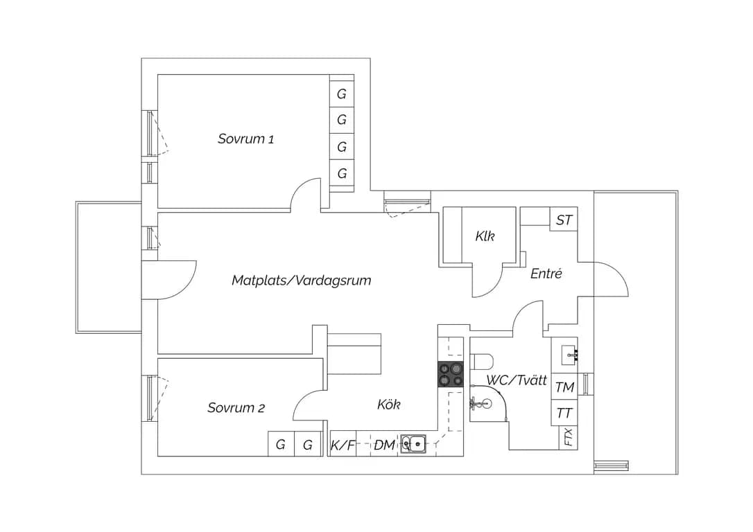Floor plan for Alna gränd 9A