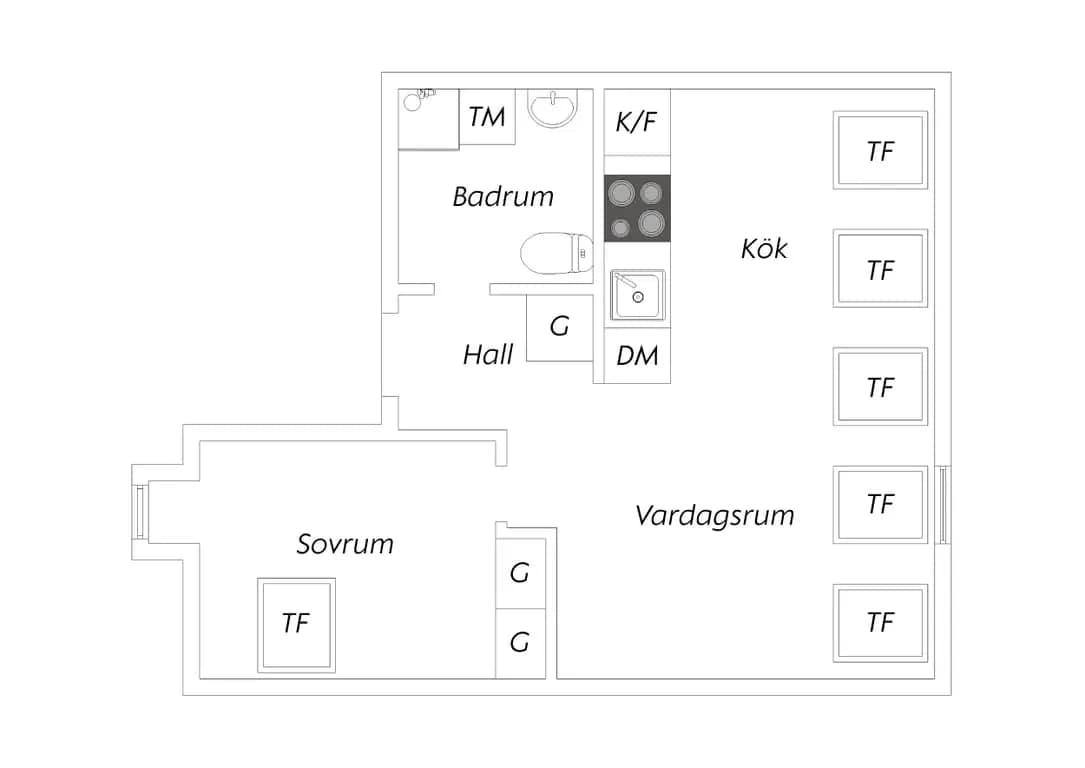 Floor plan for Skiftesgatan 8A