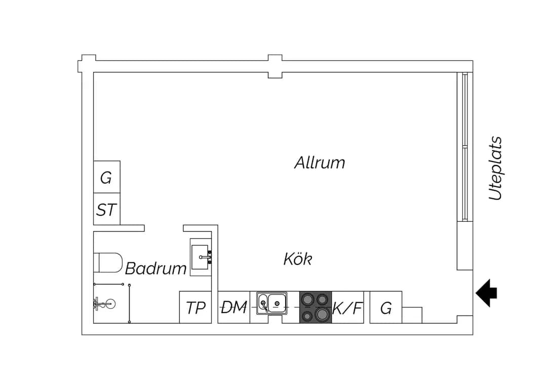 Floor plan for Gamla Rambergsvägen 28