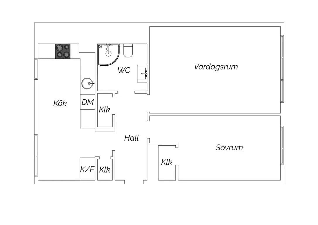 Floor plan for Stavhopparegatan 5A